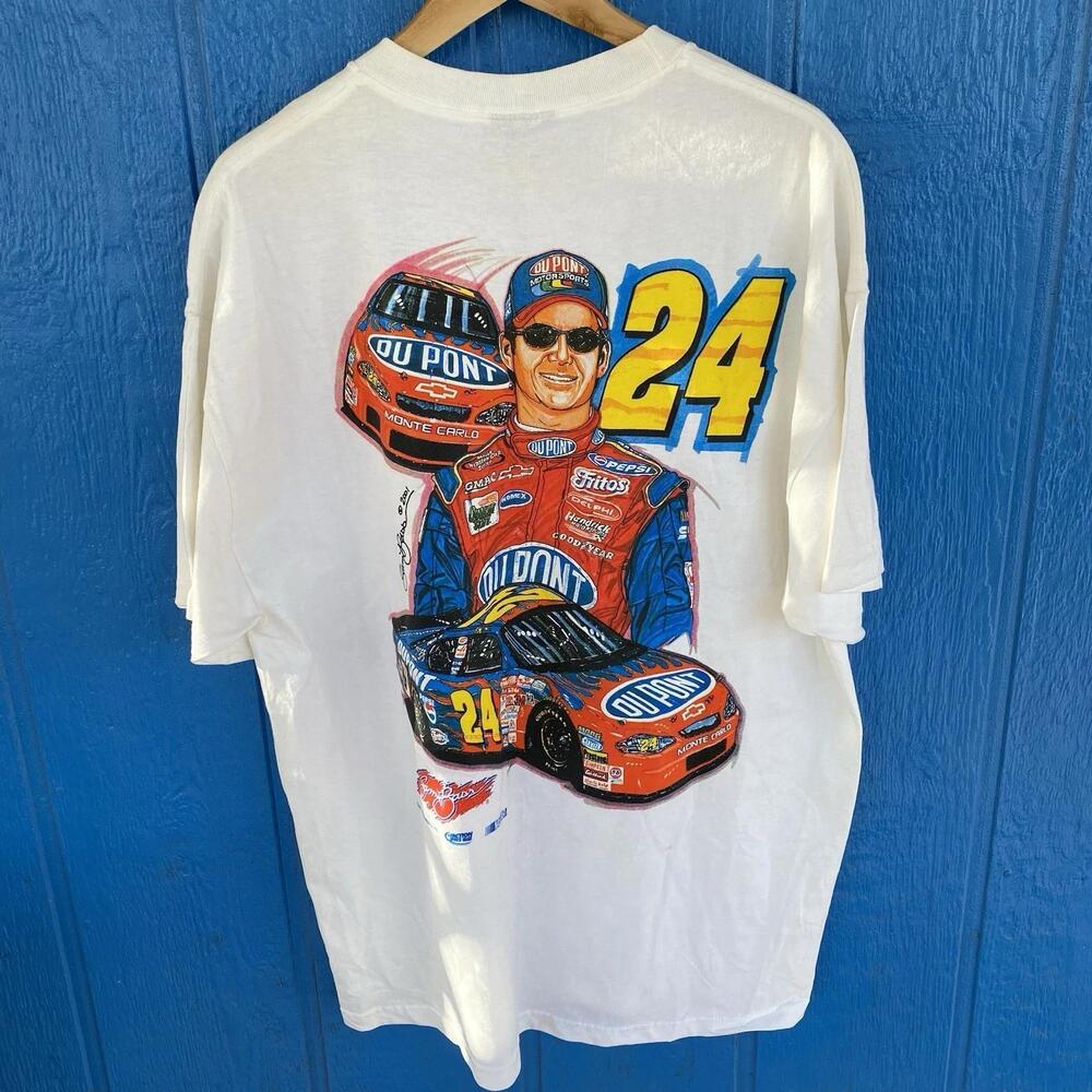 Nascar Jeff Gordon 2001 T Shirt Size L Nwot Nos 24 Y2K Read